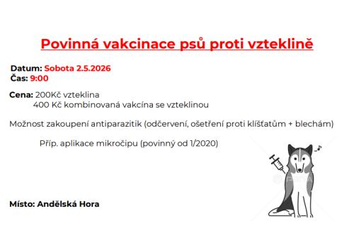 vakcinace psů
